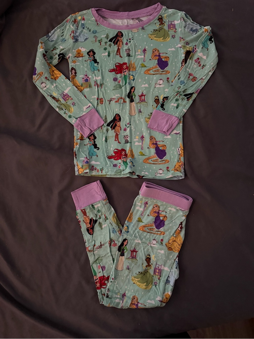 Little Sleepies Princess Dreams Long Sleeve Pants 2 Piece Pajamas 3T GUC